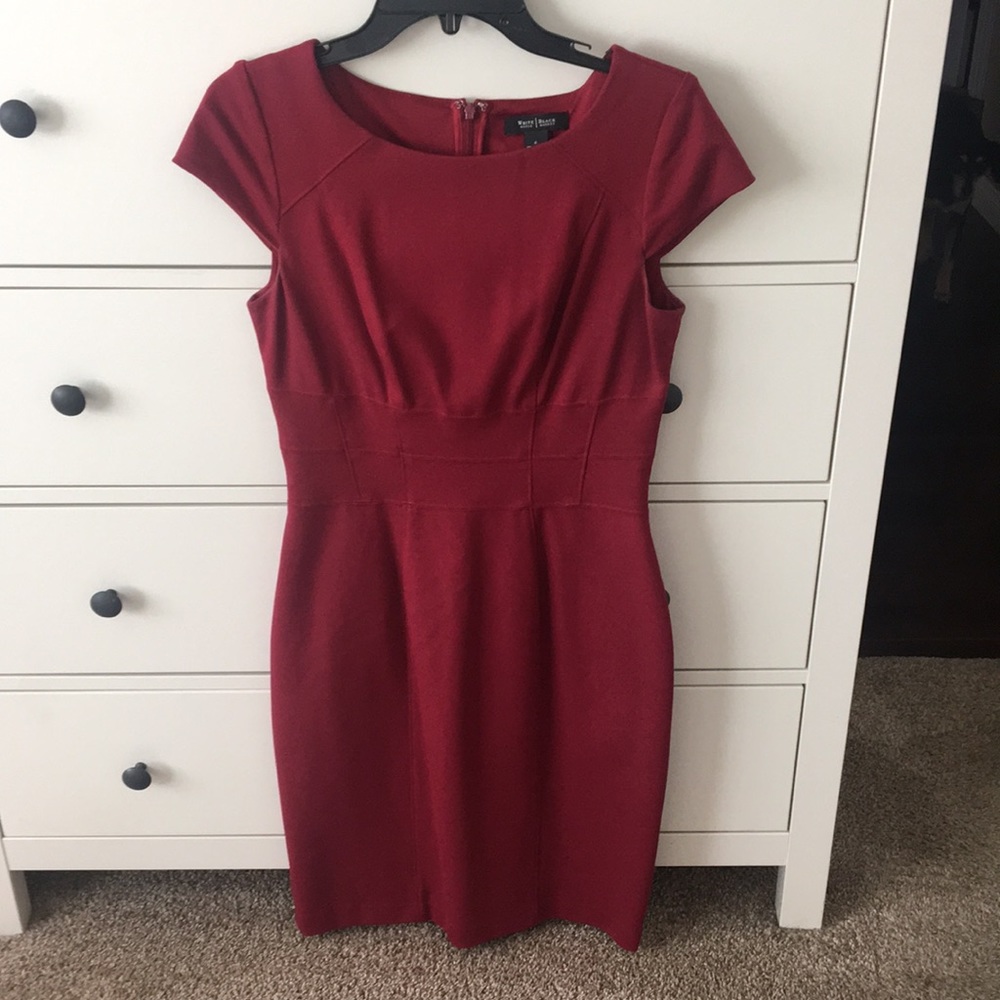 White House Black Market burgundy dress, size 6